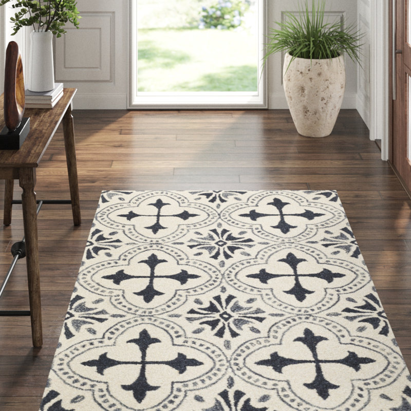 Dash and Albert Rugs Oriental Handmade Looped/Hooked Wool Black Area